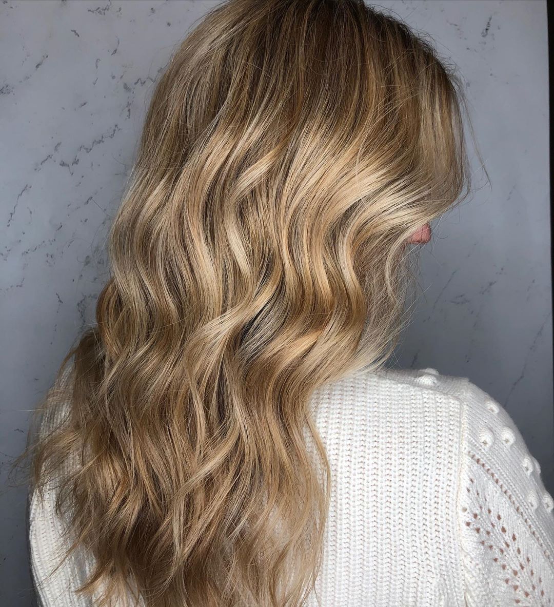 Classic Brown Hair with Blonde Highlights and Lowlights
