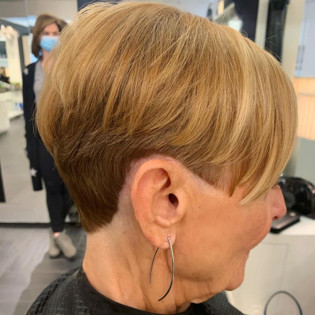 Layered Long Pixie for Women Over 70 with Thin Hair