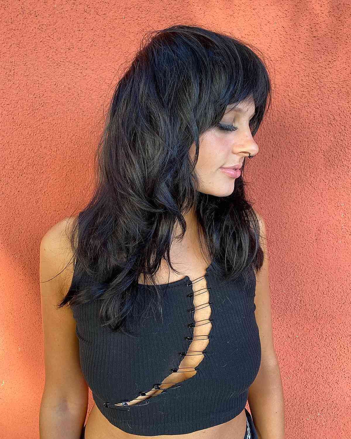 Mid-Length Jet Black Thick Shag
