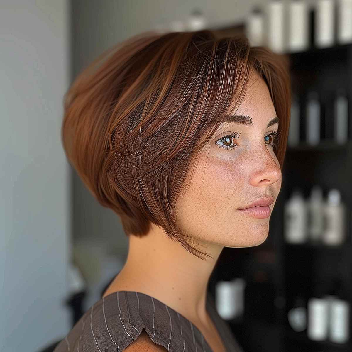 Swing bob haircut for fine hair